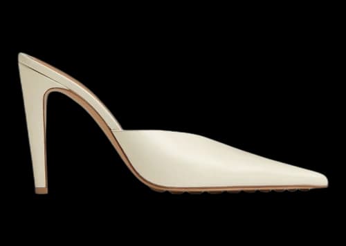 Bottega Veneta Punta 100mm Mule White Leather