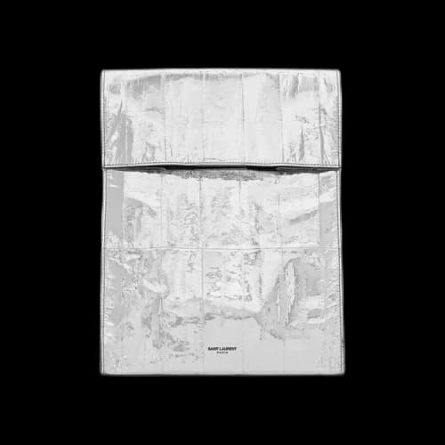 Saint Laurent Paris Deli Paper Bag 'Metal Silver'