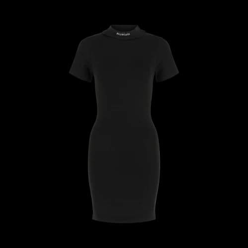 Balenciaga Women's T-Shirt Mini Dress Washed/Black