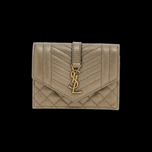 Saint Laurent Envelope Small Wallet 'Brun Metallise'