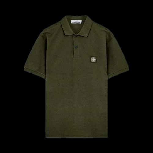 Stone Island Patch Logo Polo 'Olive'