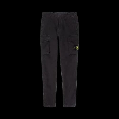 Stone Island Logo Patch Cargo Pants 'Black'