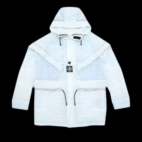 Stone Island Reflective Grid Lamy-TC Parka 'Silver'