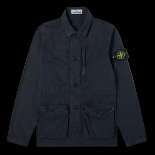 STONE ISLAND Distress Multiple Pockets Jacket Blue