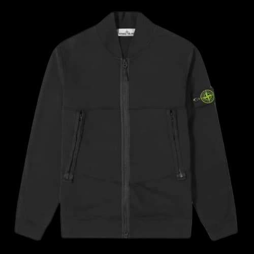 STONE ISLAND Garment Dyed Bomber Jacket 'Black'