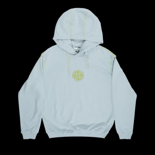 Stone Island GD Logo Hooded Sweatshirt 'Sky Blue'