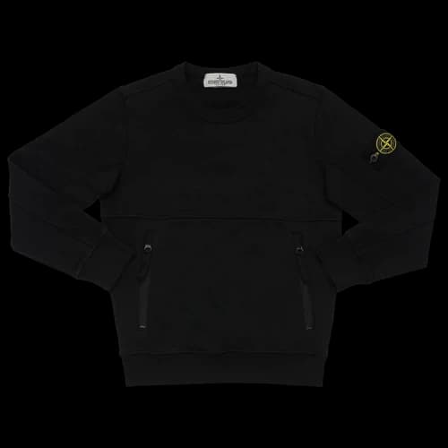 Stone Island Front Pocket Crewneck Sweatshirt 'Black'