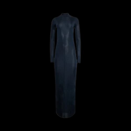 Saint Laurent Knit Long-Sleeve Maxi Dress 'Blue Night'