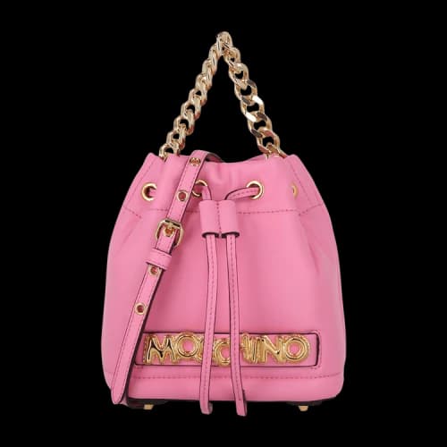 Moschino Logo Bucket Bag 'Fuchsia'