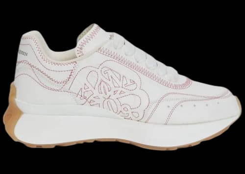 Alexander McQueen Sprint Runner White Pink Trim (Women's)
