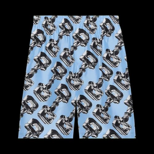 Gucci 3D Glass Horsebit Print Shorts 'Cloud/Silver'