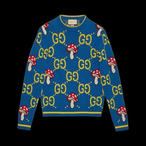 Gucci GG Wool Sweater 'Bluette/Multicolor'
