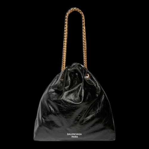 Balenciaga Crush Tote Bag Black