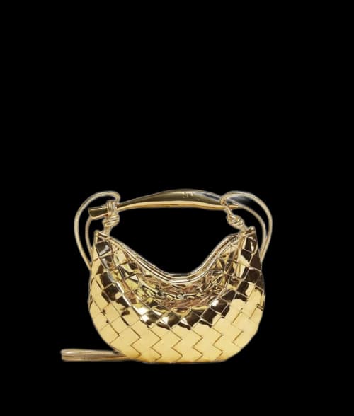 Bottega Veneta Mini Sardine Bag Gold