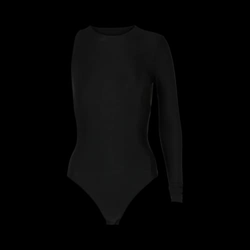 Balenciaga Women's One Sleeve Open Back Bodysuit Black