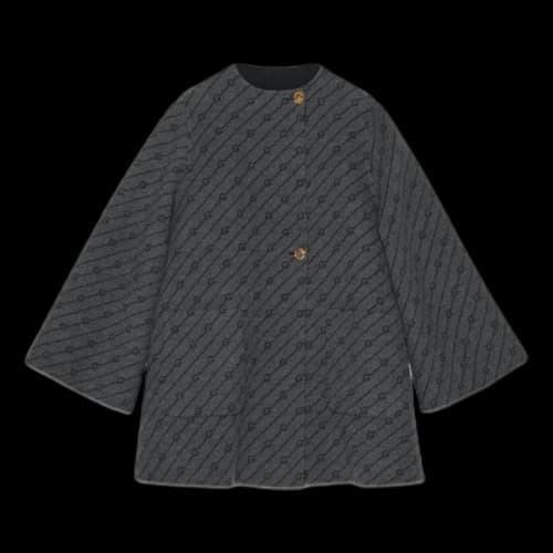 Gucci Reversible Diagonal G Wool Coat 'Black' (Women's)