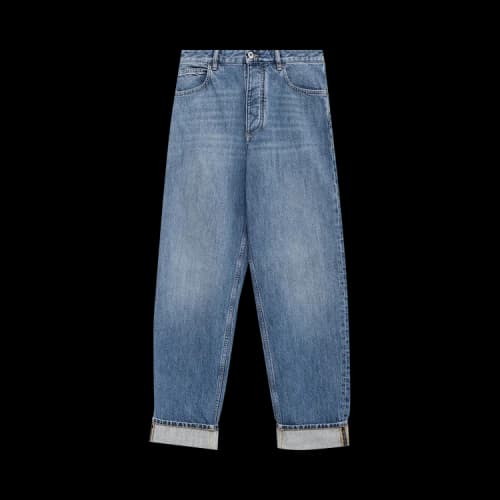 Bottega Veneta Turn Up Hem Jeans 'Mid Blue'