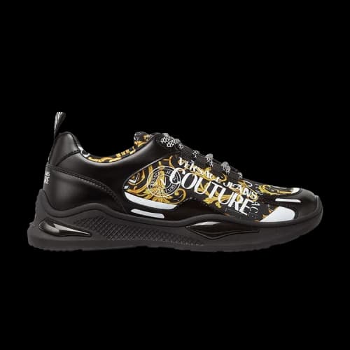 Versace Jeans Levion Sneaker 'Baroque Print - Black Gold'