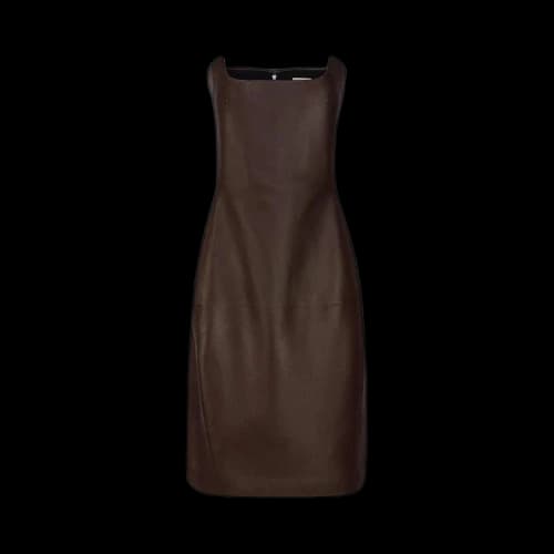 Bottega Veneta Midi Bustier Dress 'Dark Milk Chocolate'