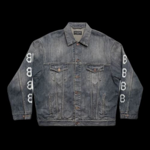 Balenciaga Crypto Large Fit Jacket 'Light Blue'