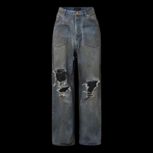 Balenciaga Patched Pockets Baggy Jeans 'Blue' (Women's)