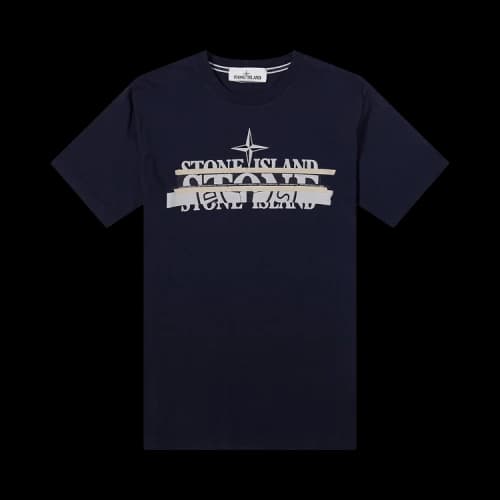 Stone Island Logo Printed T-Shirt 'Navy'