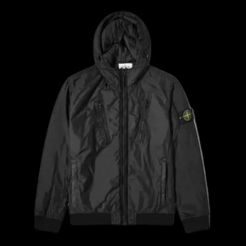 STONE ISLAND Crinkle Reps Pocket Detail Down Jacket 'Black'