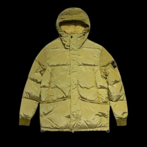 Stone Island Nylon Badge Logo Down Jacket 'Dark Beige'