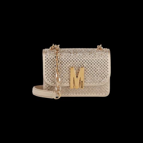 Moschino Crystal Logo Crossbody Bag 'Fantasy Print/Beige'