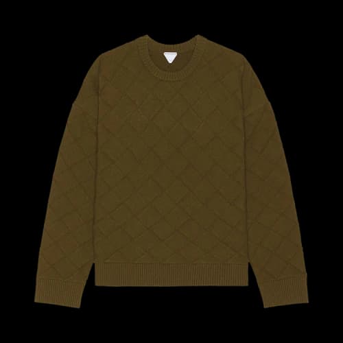 Bottega Veneta Intrecciato 3D Knit Sweater 'Olive Oil'