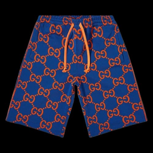 Gucci GG Jacquard Shorts 'Blue/Orange'