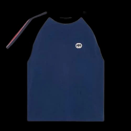 Gucci Cotton Jersey T-Shirt With Patch 'Blue White'