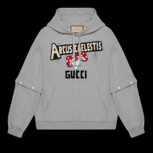 Gucci Embroidered Hoodie 'Medium Grey'