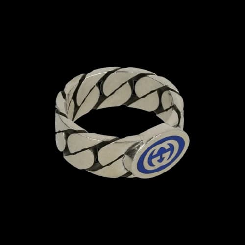 Gucci Silver Gucci Interlocking G Ring Silver