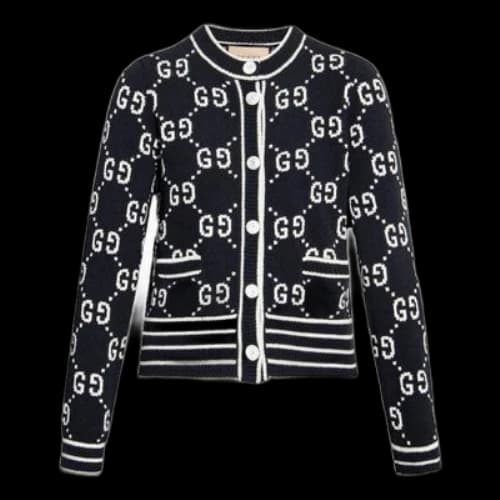 Gucci GG cotton blend cardigan 'Black' (Women's)