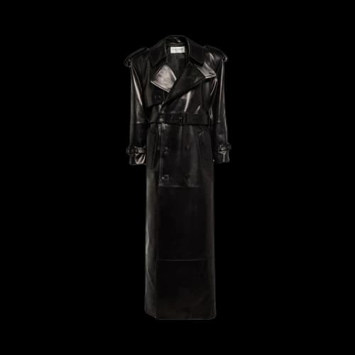 Saint Laurent Laminated Trench Coat 'Black'