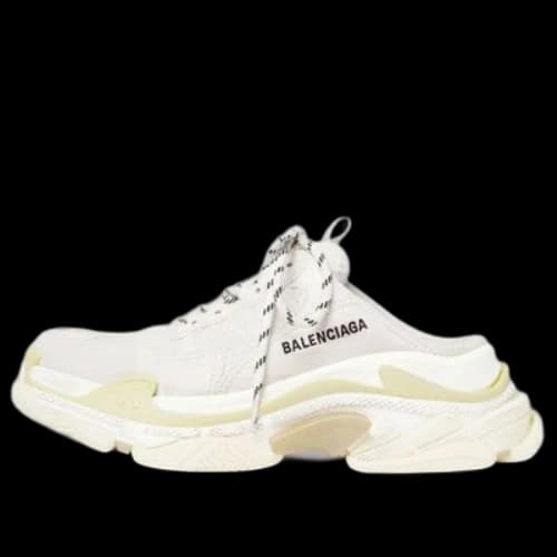 Balenciaga Triple S Mules 'White Double Foam and Mesh' (Women's)