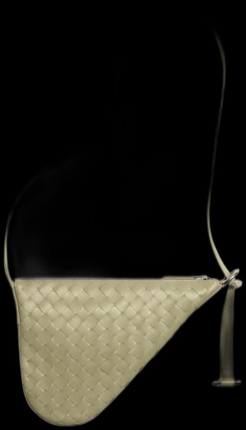 Bottega Veneta Small Virgule Crossbody Travertine