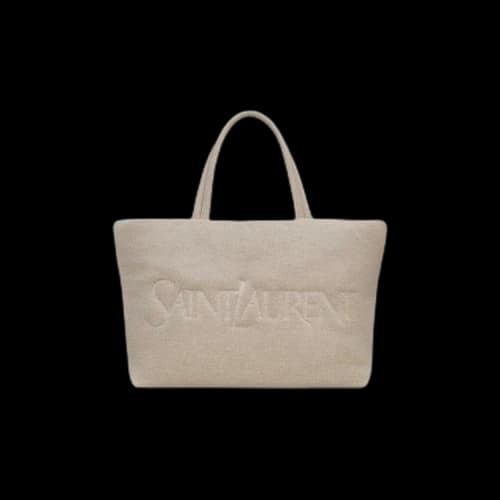 Saint Laurent Embossed Tote Bag 'Chalk Beige'