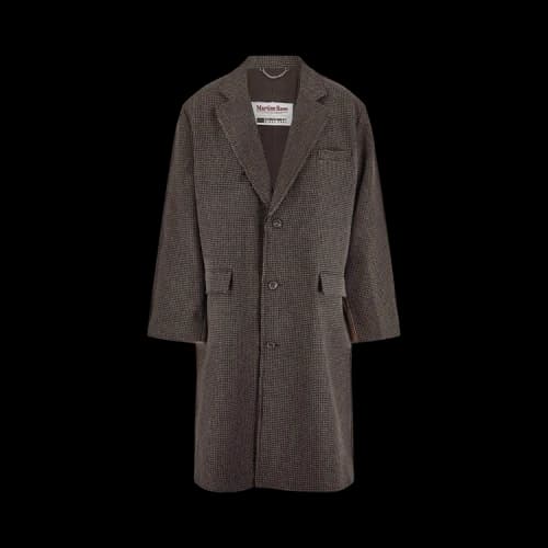 Martine Rose Half & Half Overcoat 'Brown'