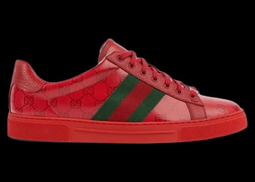 Gucci Ace GG Crystal Canvas Red
