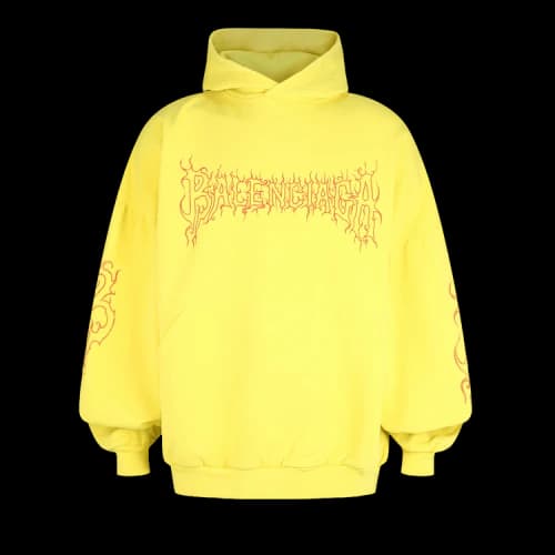 Balenciaga Darkwave Medium Fit Hoodie Yellow/Red