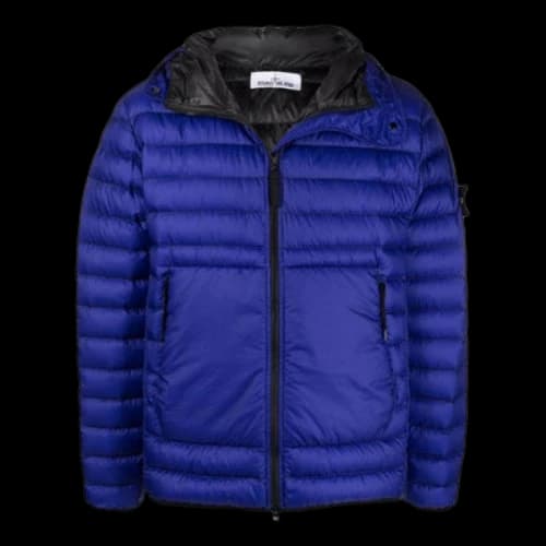 STONE ISLAND Hooded Down Jacket 'Blue'