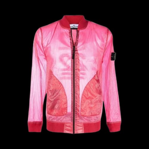 Stone Island Piattina Garment Dyed Bomber Jacket 'Red'