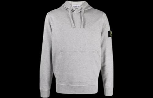 Stone Island Hooded Sweatshirt Melange Grey