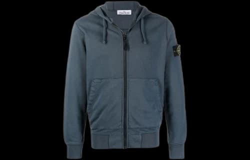 Stone Island Full Zip Hoodie 'Dark Blue'
