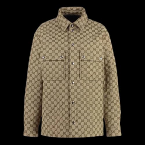 Gucci GG Canvas Shirt 'Beige Ebony'