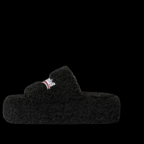 Balenciaga Furry Platform Slides 'Black' (Women's)