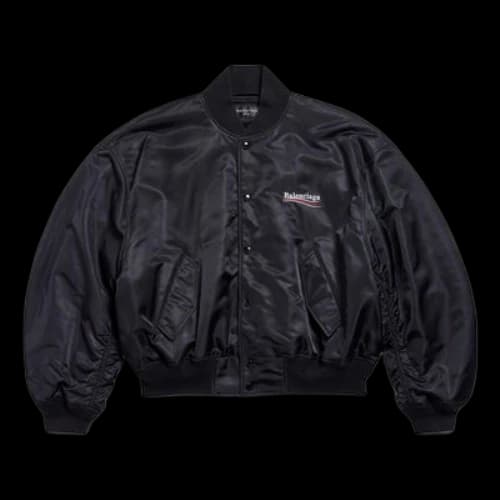 Balenciaga Political Campaign Varsity Jacket 'Black' (Women's)