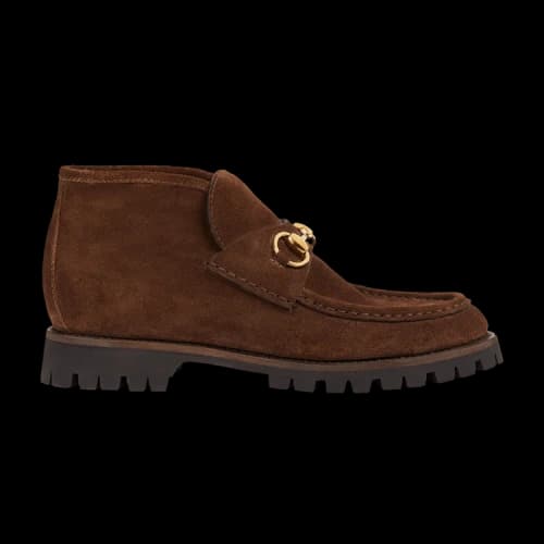 Gucci Horsebit Ankle Boot 'Brown Suede' (Women's)